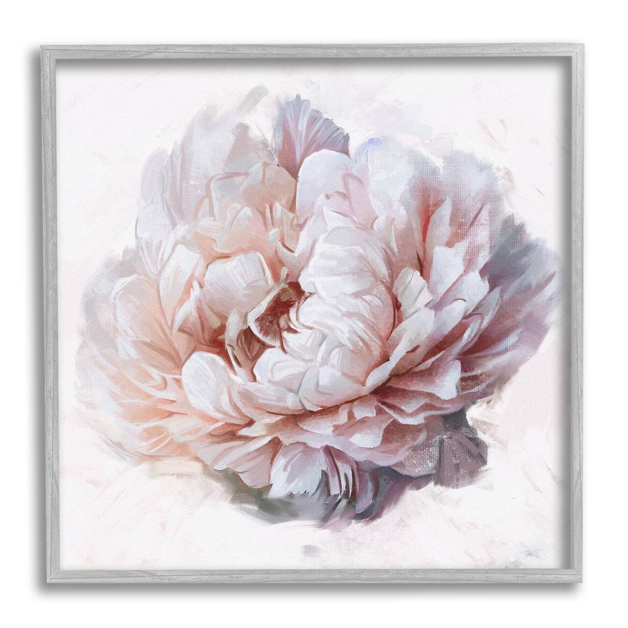 Stupell Industries Detailed Peony Petals Framed Giclee Art
